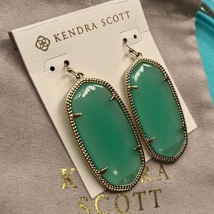 Kendra Scott Chalcedony Gold Danielle Earrings